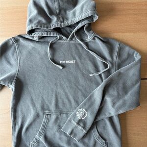 From Not Fat But Not Skinny- Super Comfy ‘THE WORST' Gray Graphic Sweatsuit (M)